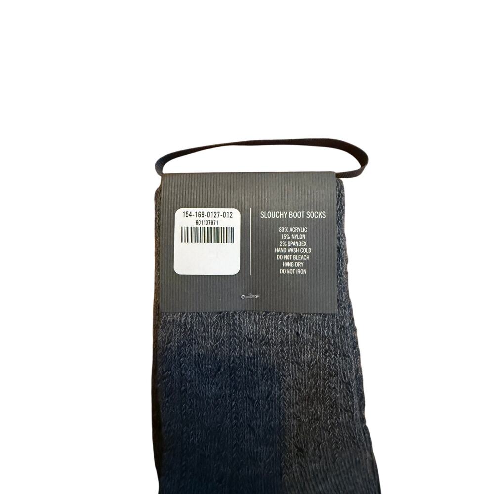 Vintage Y2K Abercrombie Dark Grey Slouchy Boot Socks w/Bow NWT RARE - Picture 4 of 4